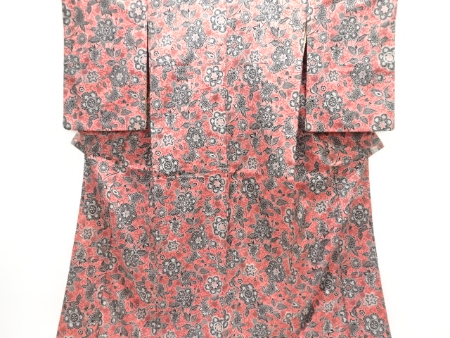 JAPANESE KIMONO / ANTIQUE KIMONO / TAISHO ROMAN STYLE / WOVEN CHINESE FLOWER